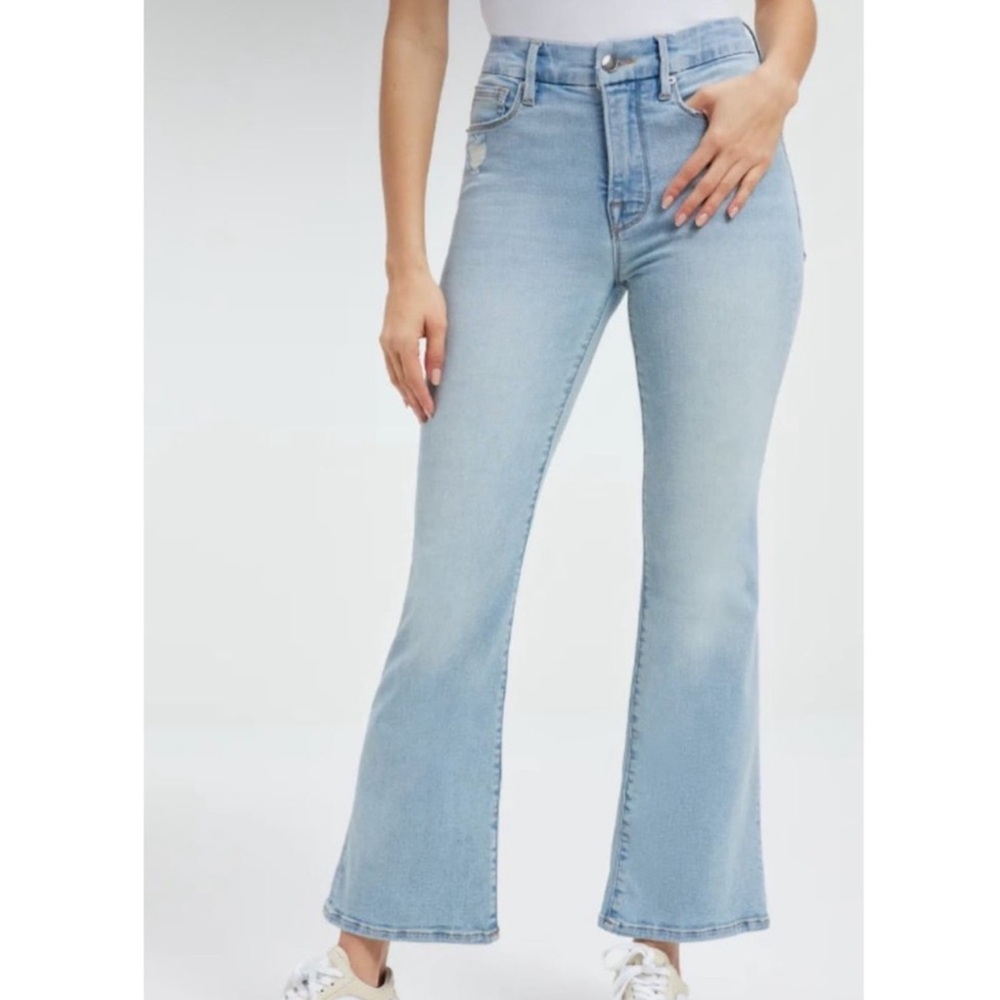Good American Good Legs Crop Mini Boot Jeans